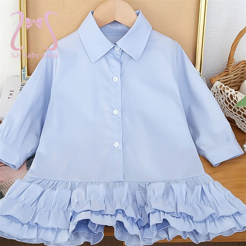 Baby Clothing H&M - Gaun Kemeja Anak Modis Usia 1-6