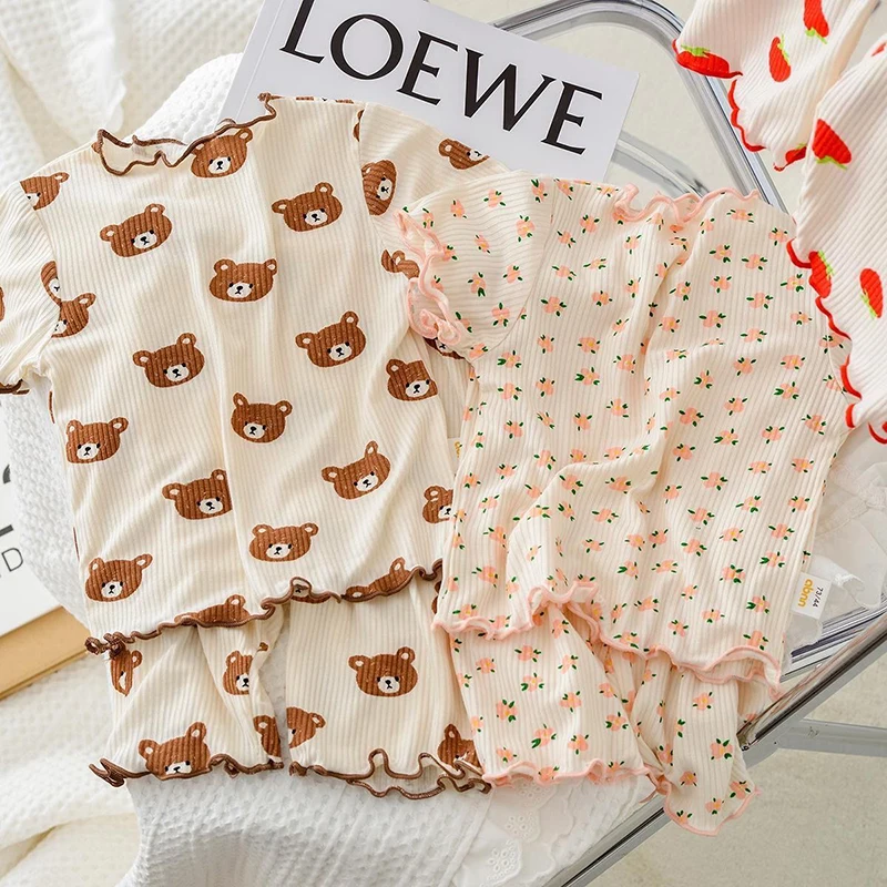 Baby Clothing Deals - Set Piyama Kasual Kartun Katun Musim