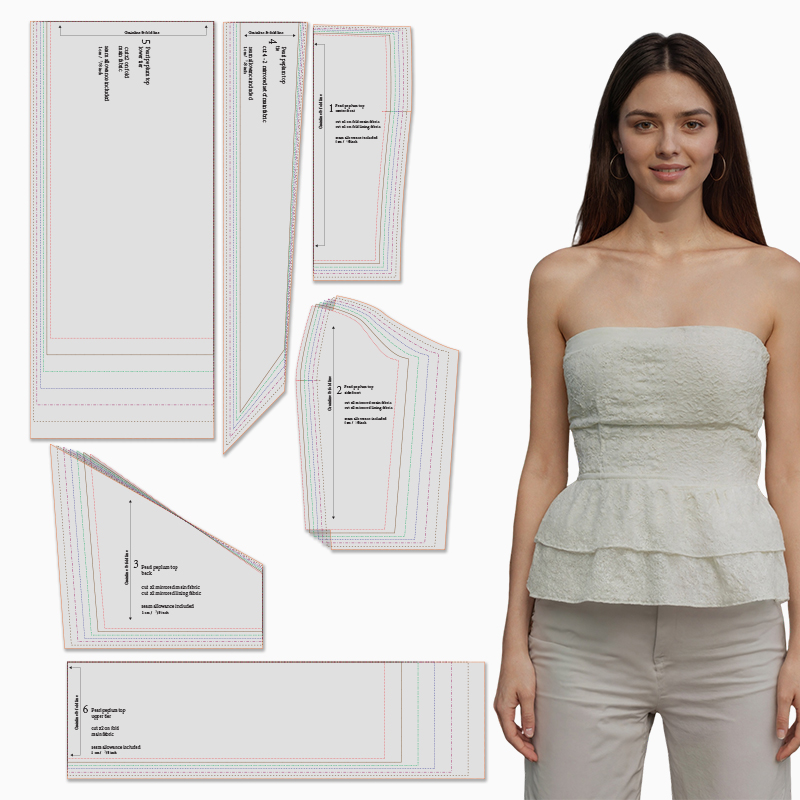 Baby Clothing Patterns - Pola jahit untuk atasan peplum wanita