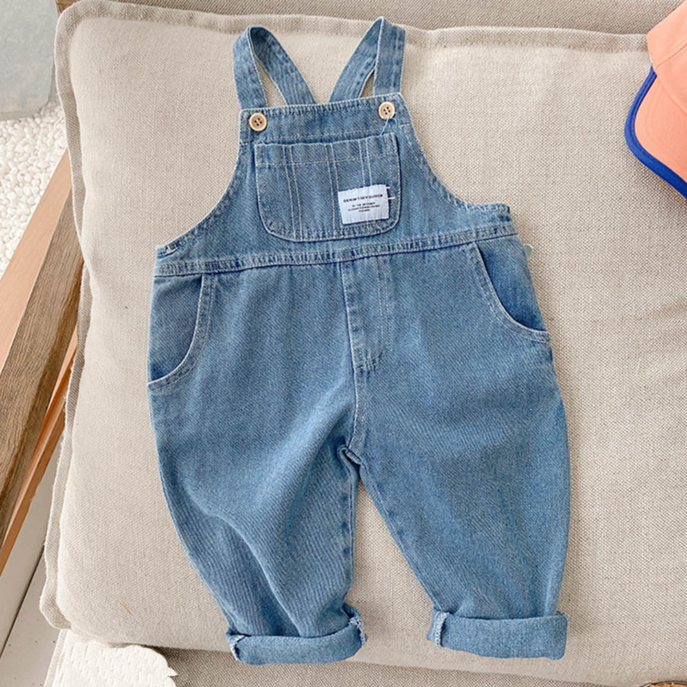 Baby Overall Denim - Jumpsuit Perempuan Denim Biru Warna Solid