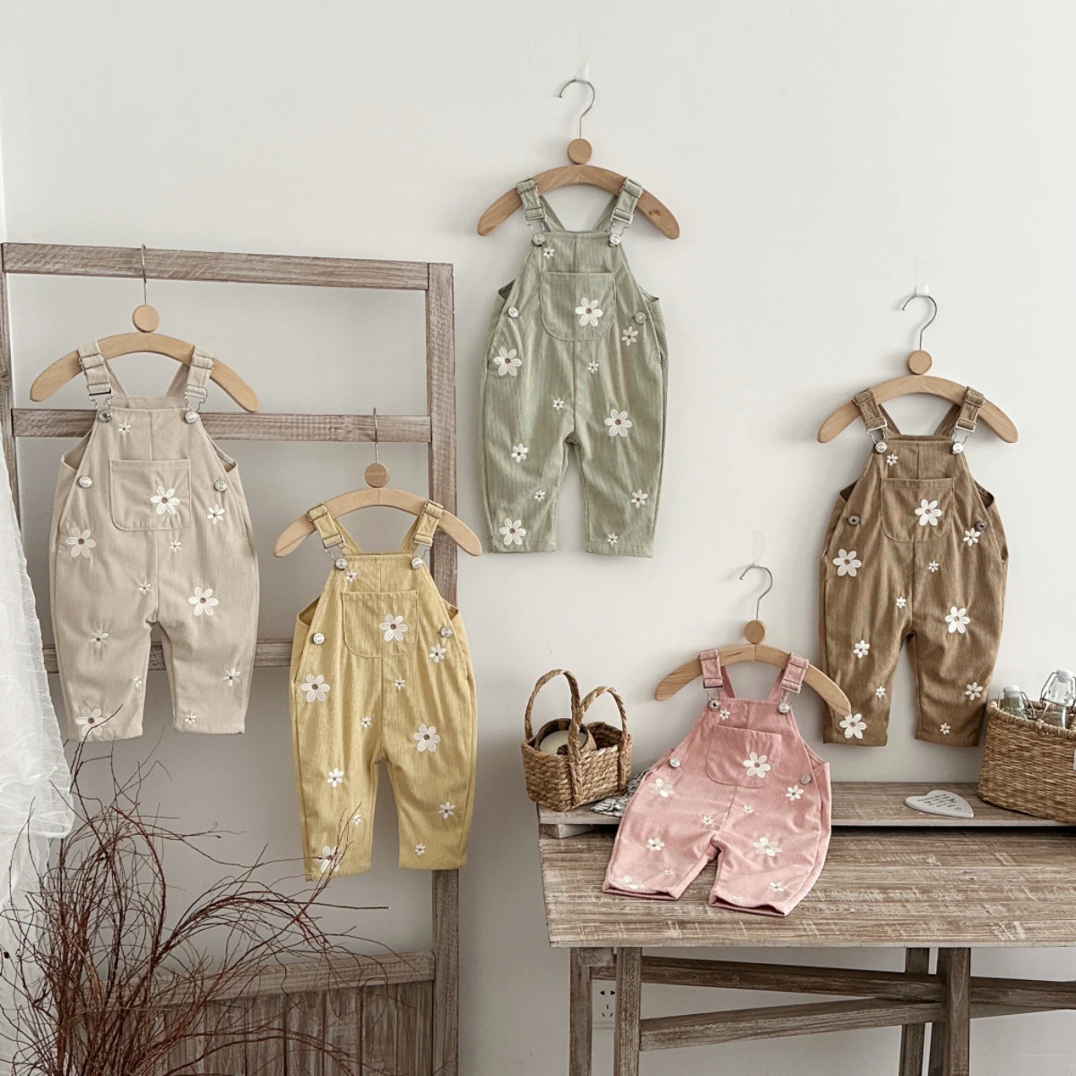 Baby Overall Denim - Jumpsuit Bayi Laki-laki Perempuan Gaya Korea