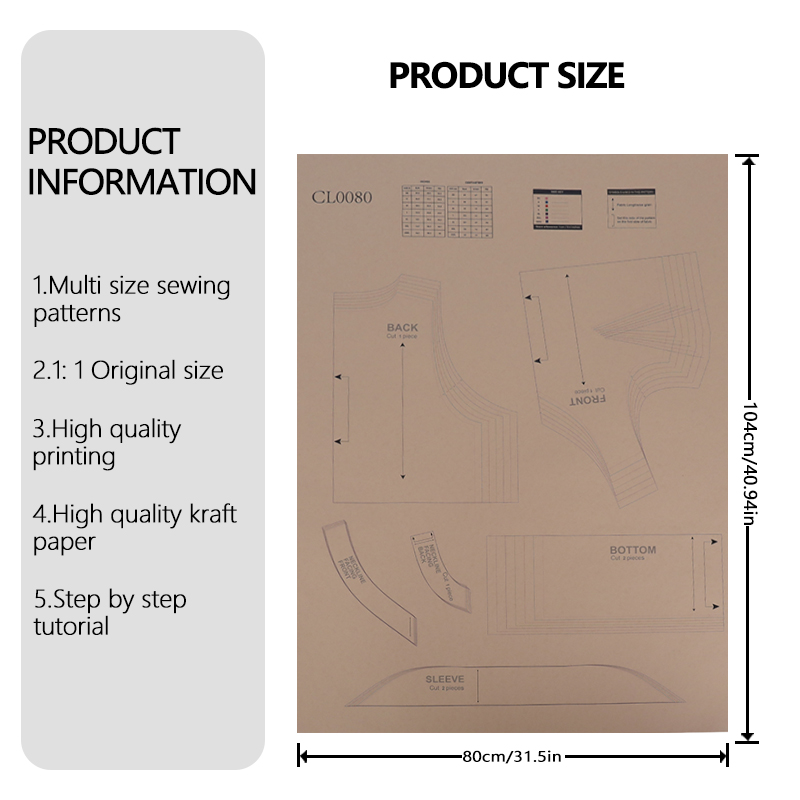 Pola jahit untuk atasan wanita - Baby Clothing Patterns ulasan dan harga