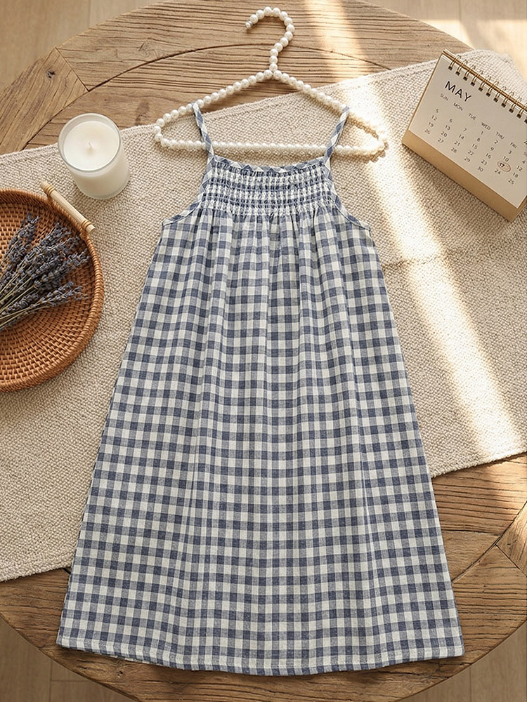 Gaun Cami Kotak-kotak Anak Per - Baby Clothing H&M ulasan dan harga