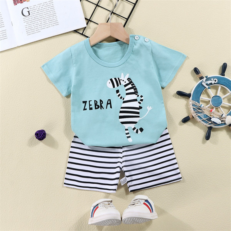 Kaus Katun + Celana Pendek Set - Baby Clothing Deals ulasan dan harga