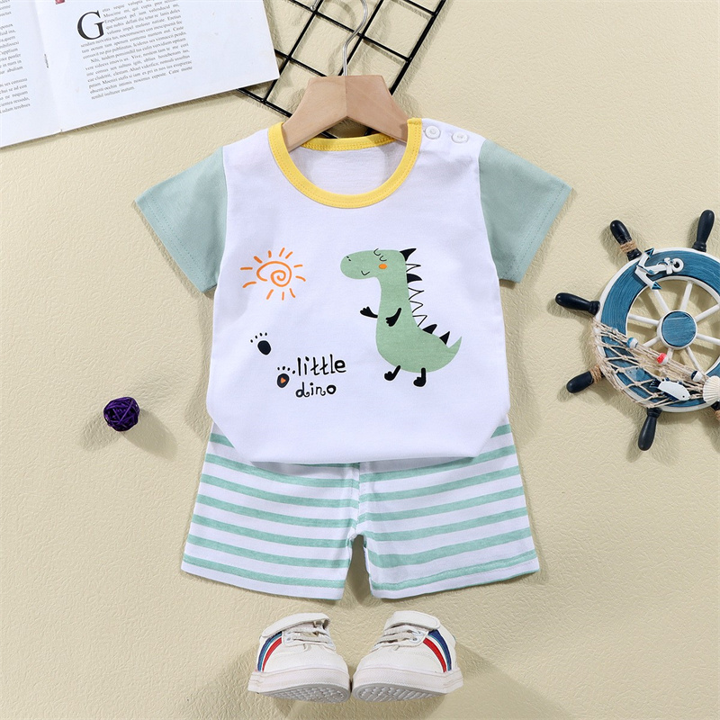Kaus Katun + Celana Pendek Set - Baby Clothing Deals ulasan dan harga