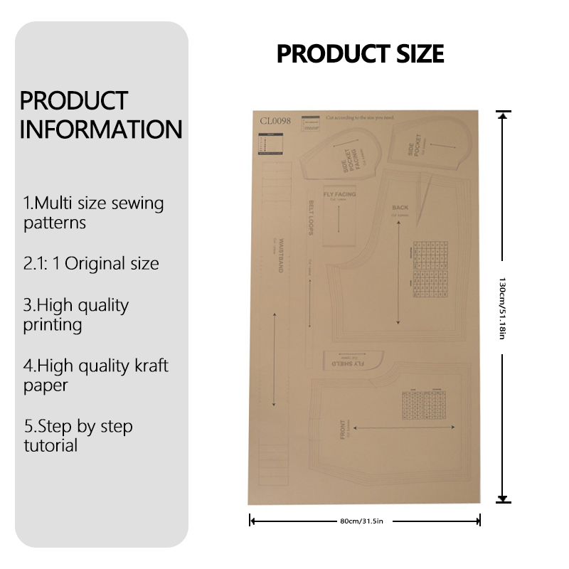 Pola jahit untuk celana pendek - Baby Clothing Patterns ulasan dan harga