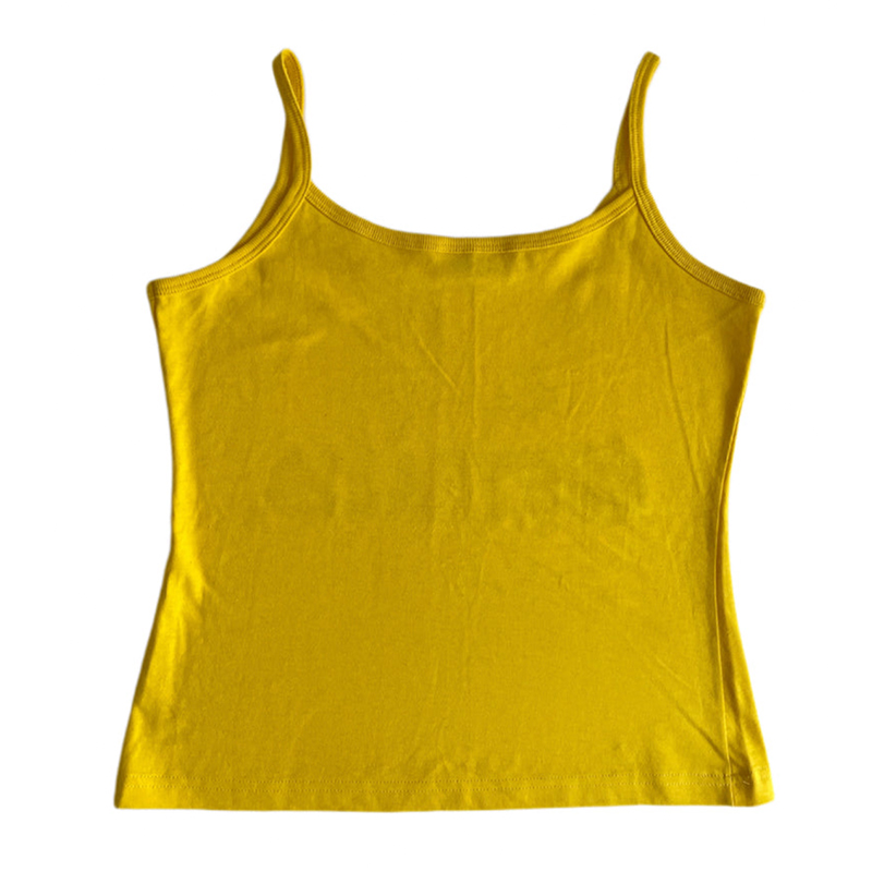 Baju Y2k motif kuning kamisol  - Baby Yellow Clothing Women ulasan dan harga